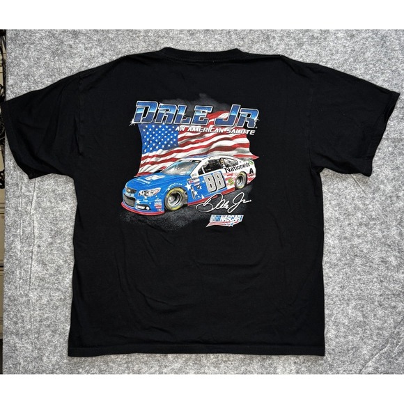 Hendrick Motorsports Other - Hendrick Motorsports DALE JR Racing NASCAR Black T-Shirt Mens L American Salute